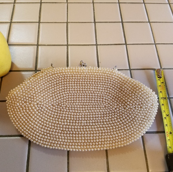 Vintage seed pearl wristlet style purse. - Picture 5 of 5